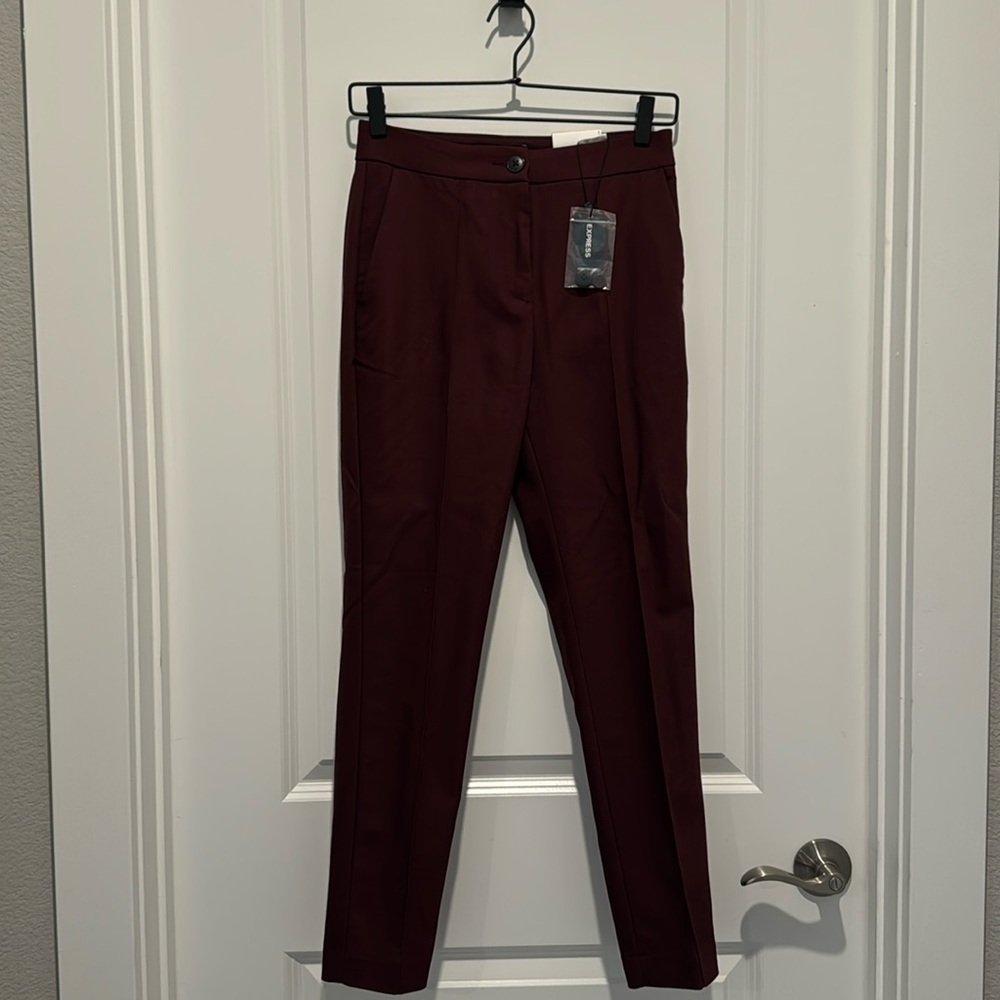 Express Burgundy Dress Pants, New with tags